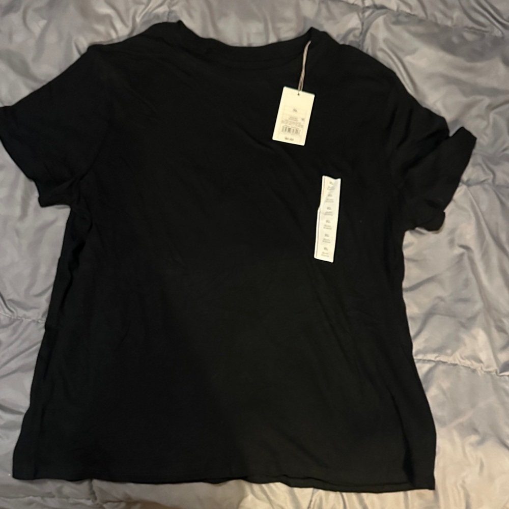 a new day Black Short Sleeve Crewneck Tee